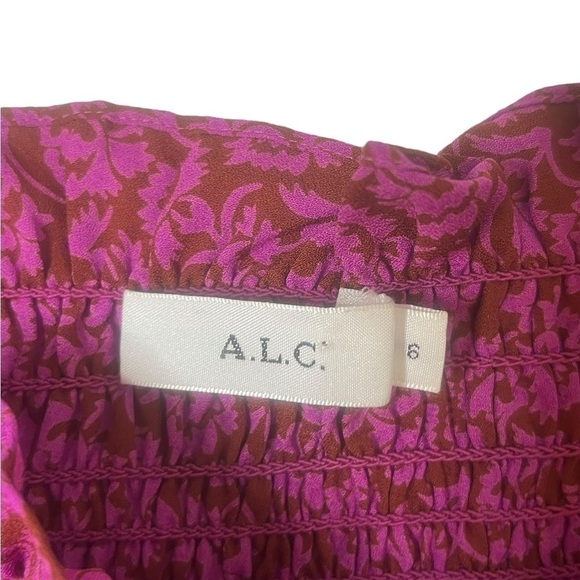 A.L.C. Agra Floral Printed Silk Blouse - Picture 3 of 5